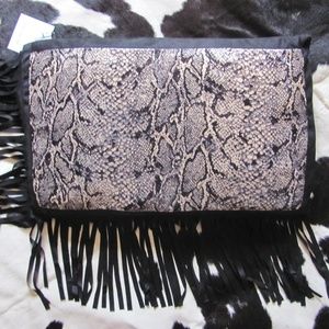 CRAZY CASA (TRAIN) FLY FRINGE PILLOW PYTHON PRINT
